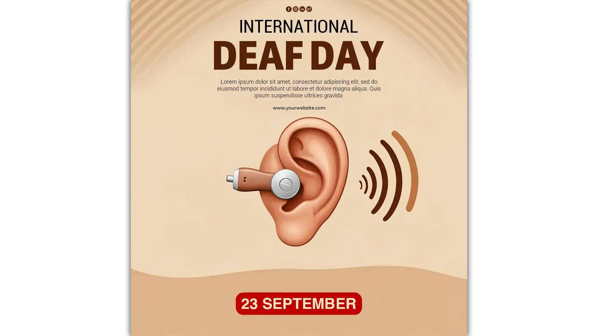 International Sign Language Day Instagram Post Template